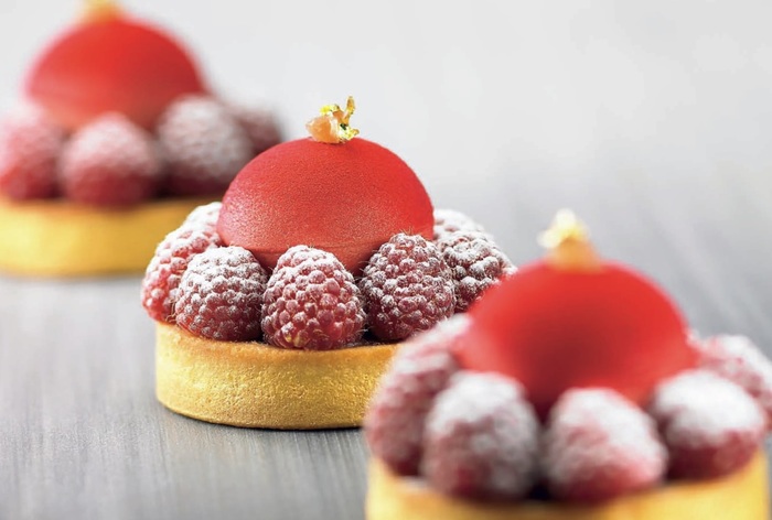 Tarte châtaigne framboise